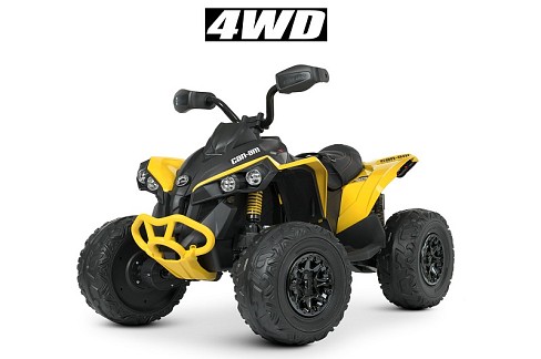Квадроцикл M 5001EBLR-6 (1шт) 2,4G, 4мотори35W, 1акум12V10Ah, EVA, шкіра, жовтий