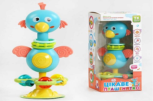 Брязкальце Цікаве пташенятко" 45712 (60) "TK Group", УКР. МОВА, пташка, присоска, прорізувач, мелод"