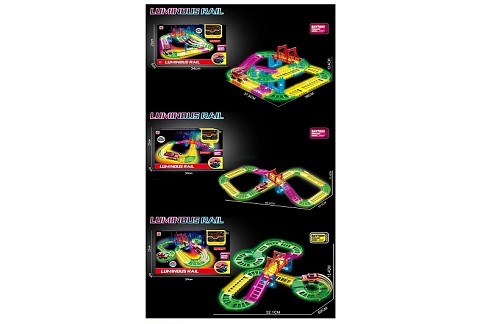 Трек 888-129/888-130/888-131 з машинкою батар.світ.3в.кор.34*6*23 /60/