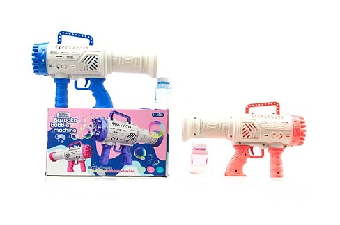 Мильні бульбашки 117-9 (30шт) автомат/бластер, 27см, запаска 7,5см, мікс кольорів, на бат-ці, в кор-