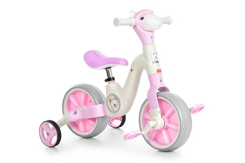 Біговел дитячий 10 д. MBB 1056 Pink (1шт) музика, світло, на бат-ці, рожевий, в кор-ці.