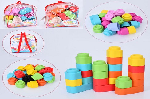 Конструктор JDLT 6098-100 (36шт) 23дет, м'який, 2 кольори, в рюкзаку, 24-25-9см