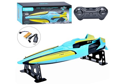 Катер 4D-S1 (8шт) р/к2,4G, акум, 35см, світло, USBзарядне, підставка, в кор-ці, 39-15,5-12,5см