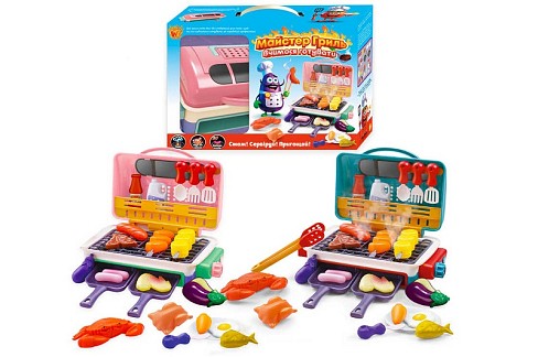 Майстер Гриль 22542 (18/2) WToys", 2 види, продукти змінюють колір, звук, підсвічування, кухонне пр"
