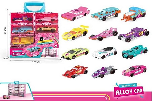 Набір машин 86041 (48) 8 штук, металопластик, окремі бокси, в боксі