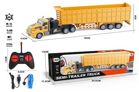 Трейлер на радіокеруванні 770-4 (36) підсвічування, довжина 36 см, масштаб 1:48, гумові шини, пульт