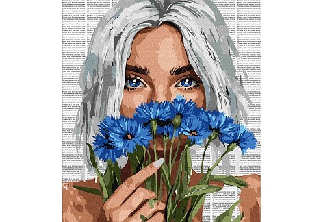 Картина по номерах Барвиста поезія: Волошки" 40х50см  KHO8584"