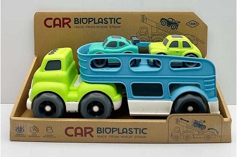 Трейлер 933-671 AM (48) звуки, мелодія, підсвічування, 2 машинки, з біопластику, в коробці