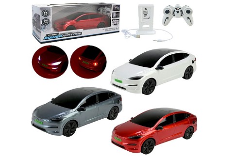 Машина р/к арт. PM3417 (18шт) POWERMOTORS" 3 кольори акум,світло,звук,заряд.станція,у короб.43*17,6"