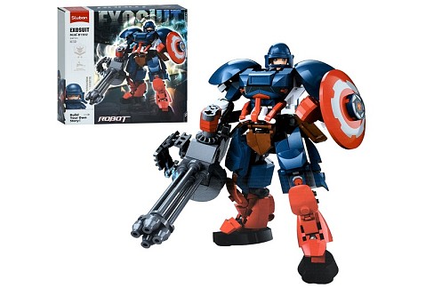 Конструктор SLUBAN M38-B1382 (32шт) робот-воїн, 14,8см, фігурка, 247дет, в кор-ці, 22-23,5-6,5см