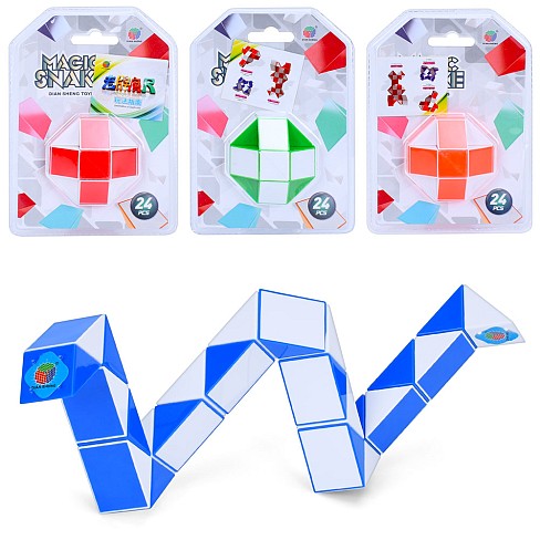 Гра 8890 (144шт) змійка, головоломка, 4 кольори, в слюді, 14-19-7см