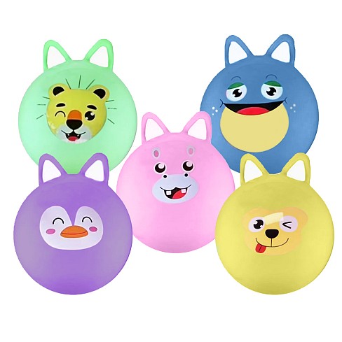 М'яч 45см з вухами BT-PB-0219 морди 350г 5мал.5кол./30/