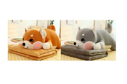 М'яка іграшка арт. L1125 (30шт) іграшка з пледом 60 см 2 мікс