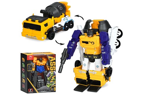 Трансформер 908-3D-6D (48шт) робот 17см+будтехніка, зброя, 2 види, в кор-ці, 15-21,5-8см