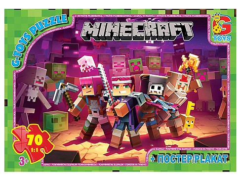 Пазли ТМ G-Toys" із серії  "Minecraft" (Майнкрафт), 70 ел. Дж789 MC"