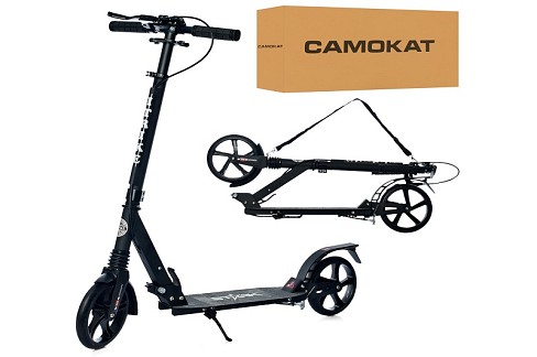 Самокат SR 2-018-10-1-B1 (1шт) дорос,алюм+сталь,кол2штПУ200мм,кермо87/102см,підн46-13см,ручне гальмо