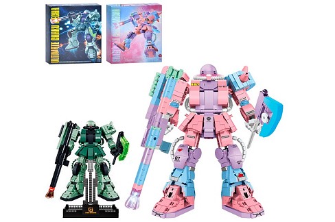 Конструктор BB806-BB807 (9шт) робот, 30-40см, 1730дет, світло, 2 види, бат(табл), в кор-ці, 32-42,5-