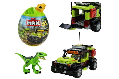 Конструктор Zuru MAX Dino Adventure, арт. 83154 (12 шт) 255 дет., у капсулі  15*11*25см