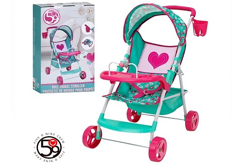 Коляска T715057 (4шт) для ляльки, прогулянкова, д49-ш34,5-в58,5см, корзина, підсклянник, метал+пласт