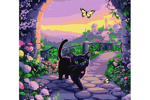 Картина по номерах Казковий кіт" 40х40см  KHO6780"
