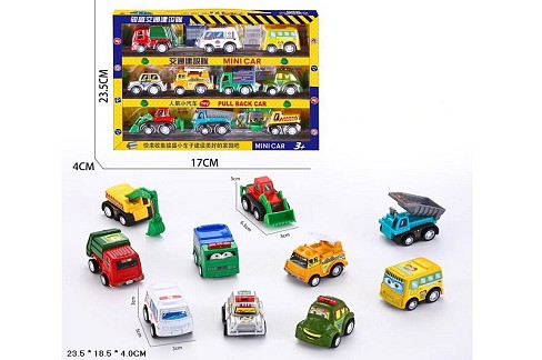 Набір машин арт. 5857 (96шт/2)   10машин, короб. 23,5*18,5*4см