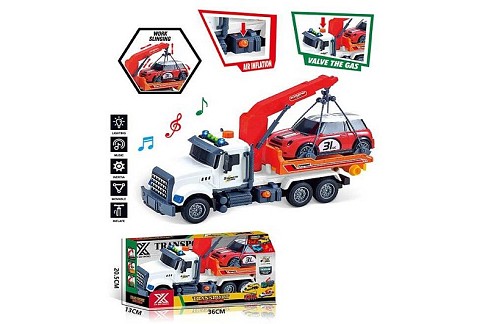 Спецтехніка 688-3 B (24) “Вантажівка з підйомником”, довжина 35 см, підсвічування, звукові ефекти, і