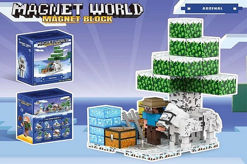 Конструктор магніт. арт. T9918 (12шт/2) My world   короб. 10,5*15*6см