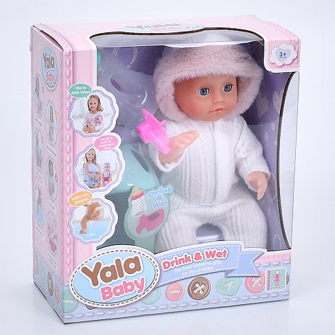 Пупс YL2425A-H (48шт) 25см, п'є-пісяє, горщик, пляшечка, в кор-ці, 22-25-11,5см