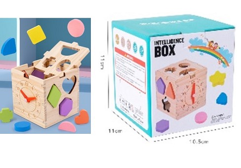 Дерев'яна іграшка арт. C15046 (60шт) куб-сортер 11*11*10,5см