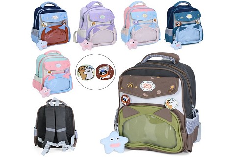 Рюкзак YG0445 (20шт) 34-25,5-11см, 2 відділення, застібка-блискавка, 3 зовнішня кишеня, внутр.кишеня