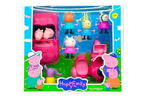 Фігурки для гри 1830H (30шт) PP, набір 7шт, 5см, машина 12см, мотоцикл, мікс видів, в кор-ці, 24-20,