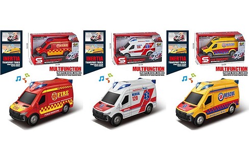 Транспорт спецслужб JS199-9A-9B (24шт) інерція, машина, 18см, 1:20, звук, світло, гумові колеса, 3 в