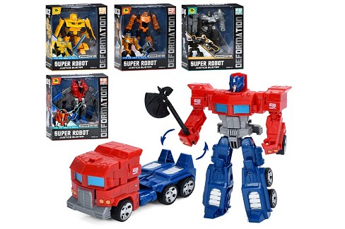 Трансформер YND666-120 (24шт) робот 18см+транспорт, 5 видів (1вид робот+динозавр), в кор-ці, 22-28-8