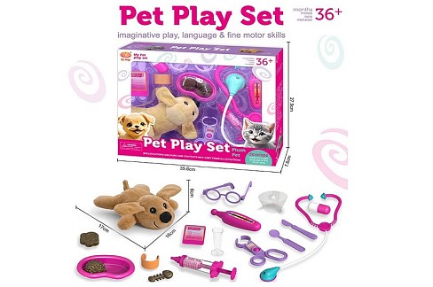 Набір лікаря арт. KJ111A-4  ветеринар, тваринка, аксес короб. 36*8*28 см