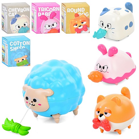 Іграшка LG188177 (144шт) заводна, тварини, 12см, ходить, 4 види, 8-10-8см