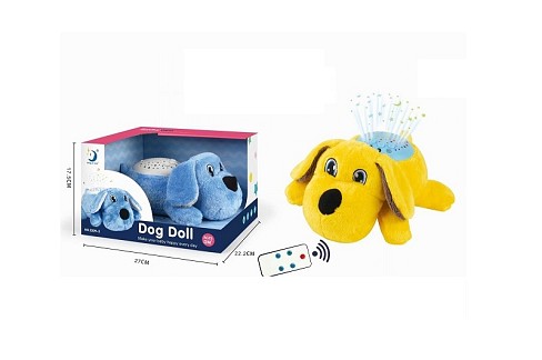 Нічник 2209-2A песик м'як.батар.муз.світ.проектор.2кол.кор.27*17,5*22 /12/