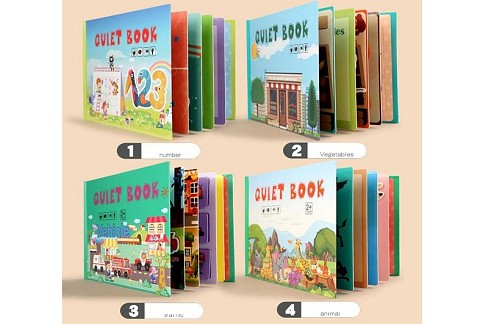 Логічна книжка C 74270 (40) 10 сторінок із завданнями, картинки, липучки, у плівці