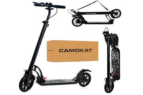 Самокат SR 2-080-B (1шт) алюм,2колесаПУ200мм,кермо90-110см,підніжка36-14см,замок,диск.гальмо,складан