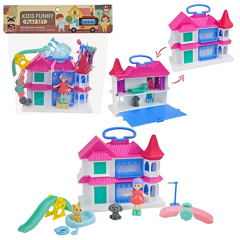 Будинок арт. HY8988-A12 (80шт/2)   ляльки, меблі, тваринки, аксес пакет 28*40*13
