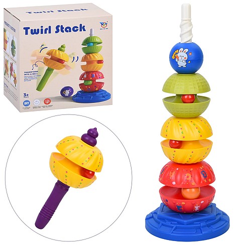 Гра 50220 (48шт) Спіральна вежа, Рухлива вежа, Збери вежу, 15,5-39-15,5см, рухливі кульки, брязкальц