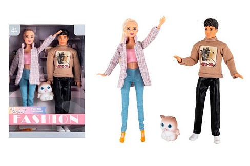 Лялька ST9958-16 (20шт) 2шт, 30см, сім'я, шарнірні, тварина 6см, в кор-ці, 22-32,5-6см