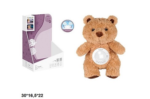 Нічник FM666-80 ведмедик м'як.батар.муз.проектор.зі змінними насадками,хитає головю,кор.30*16,5*22 /