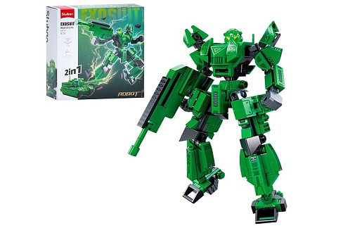 Конструктор SLUBAN M38-B1279 (32шт) 2в1 (робот 15см, танк), фігурка, 247дет, в кор-ці, 22-23,5-7см