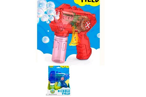 Мильні бульбашки 913-3008 (24шт) пістолет, 15,5см, механічний, запаска 8,5-3,5см, 2 кольори, в кор-ц