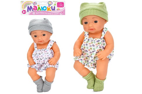 Пупс L6204A-B (42шт) 28см, звук, 2 кольори, бат(табл), у пакеті, 19-38-8см