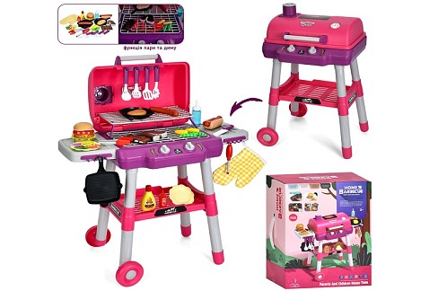 Барбекю WD-503A (8шт) стіл, 67-32-в68см, 2колеса, пара/дим, звук, світло, фаст-фуд, продукти, кухонн