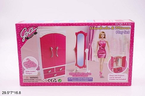 Меблі Gloria 3009 гардероб із дзеркалом і аксес.кор.29,5*7*16,8 /36/