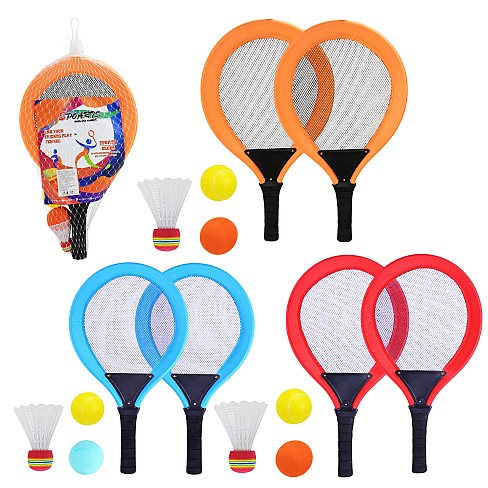 Бадмінтон арт. HB966 (48шт/2) 2 ракетки 45 см, волан, м'ячик в сітці