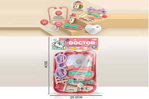 Набір лікаря 633-30 (150/2) стетоскоп, пискавка, термометр, окуляри, маска, шприц, пінцет, пакеті