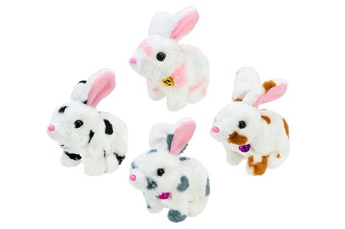 М'яка інтерактивна арт. C23917 (140шт) кролик ходить, звук, рухає вушками та носом 4 мікс 15*8*16см